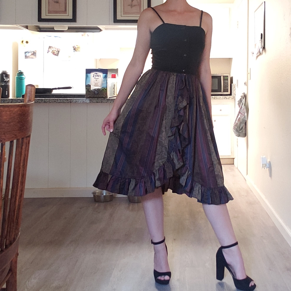 Vintage 1960s cocktail dress with cigarette pants
